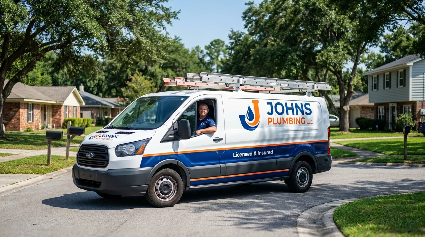 Johns Plumbing LLC service van in Duluth, MN