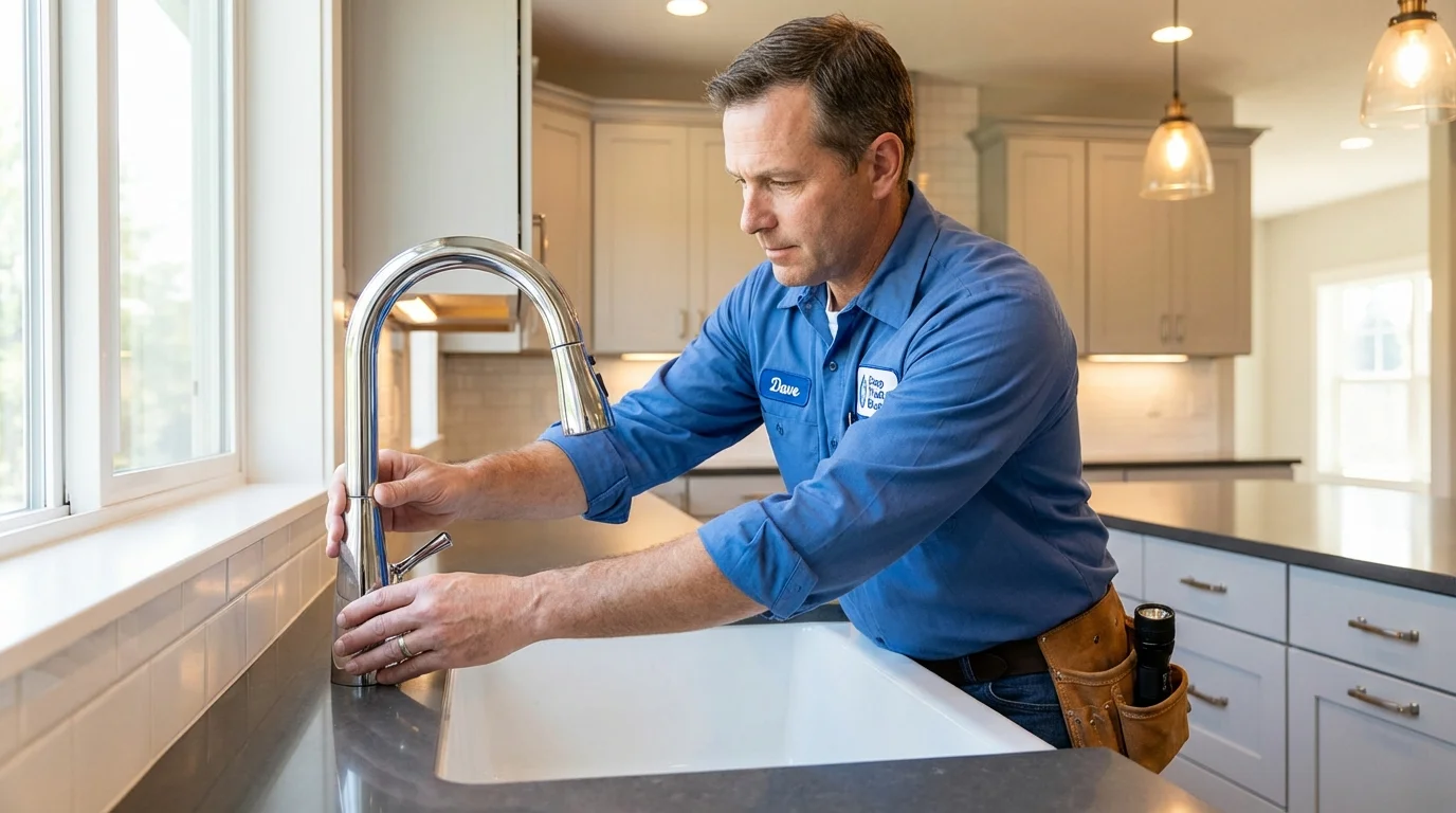 Kitchen faucet installation by Johns Plumbing LLC in Duluth